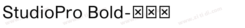 StudioPro Bold字体转换